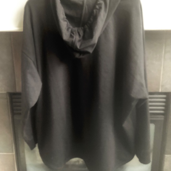 Michael Kors Hoodie.  Plus Size 2X. Black with white MK Monogram - Picture 3 of 3